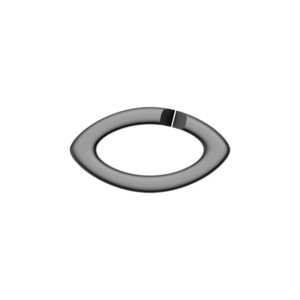 Large Eye-Shaped Link Black Titanium