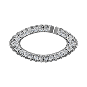 Pave Diamond Large Eye-Shaped Link