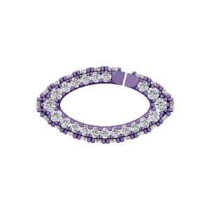 Pave Diamond Small Eye-Shaped Link