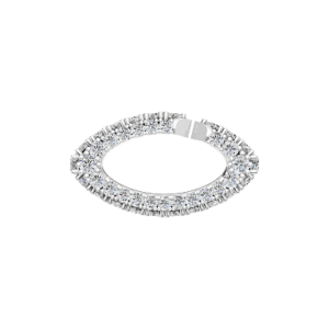 Diamond Pave Small Eye-Shaped Link