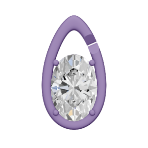 Medium Drop Link 8 ct Oval Shaped Diamond