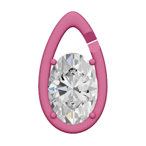 Medium Drop Link 8 ct Oval Shaped Diamond