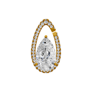 Pave Diamond Medium Drop Link 8 ct Pear Shaped Diamond