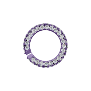 Pave Diamond Small Circle Link