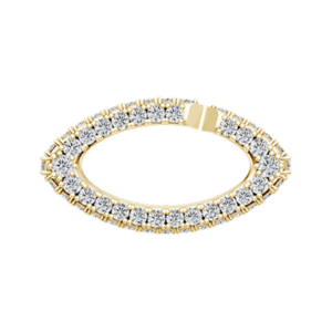 Diamond Pave Large Eye-Shaped Link