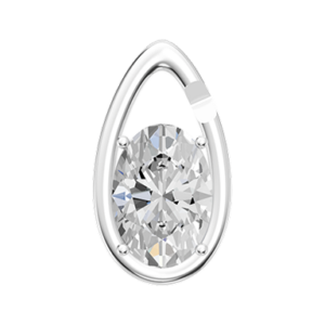 Medium Drop Link 8 ct Oval Shaped Diamond