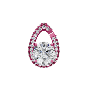 Pave Diamond Medium Drop Link 8 ct Round Shaped Diamond