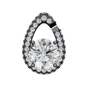 Pave Diamond Medium Drop Link 8 ct Round Shaped Diamond
