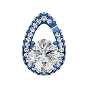 Pave Diamond Medium Drop Link 8 ct Round Shaped Diamond