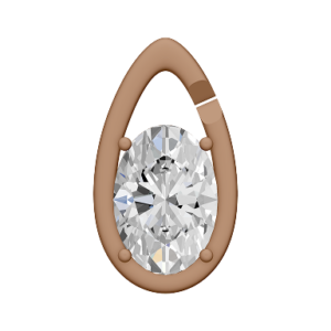 Medium Drop Link 8 ct Oval Shaped Diamond