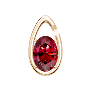 Medium Drop Link 8 ct Oval Shaped Ruby