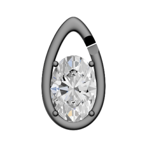 Medium Drop Link 8 ct Oval Shaped Diamond