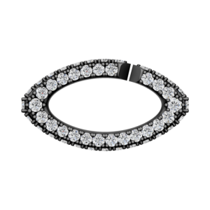 Pave Diamond Medium Eye-Shaped Link