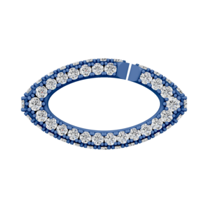 Pave Diamond Medium Eye-Shaped Link Yellow Titanium