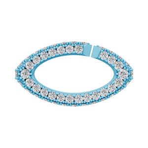 Pave Diamond Medium Eye-Shaped Link