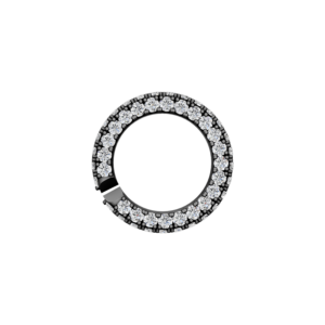 Pave Diamond Small Circle Link