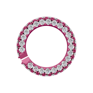 Pave Diamond Small Circle Link